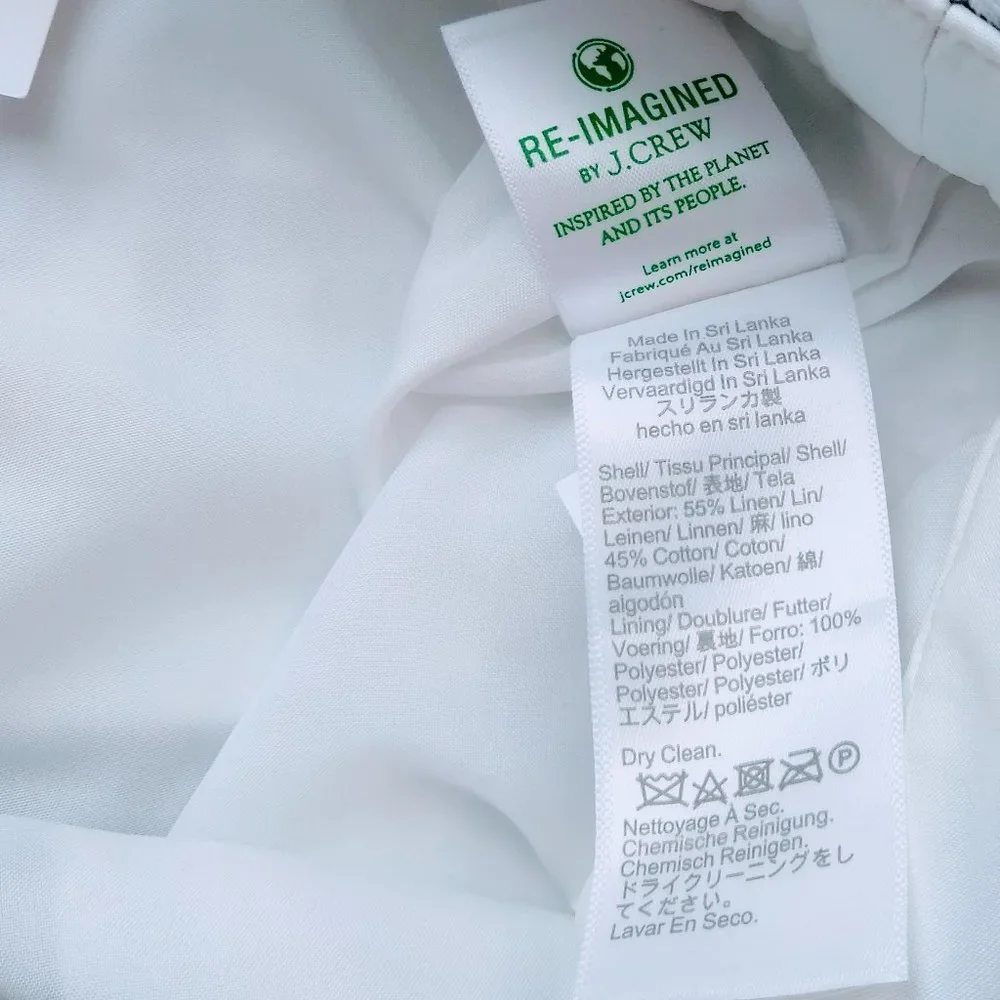 J. CREW Gingham linen-cotton Holland Pant Size 6 - Picture 10 of 16